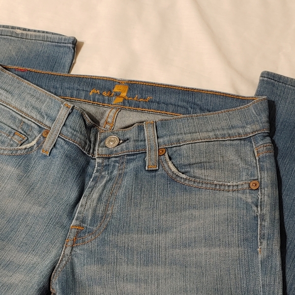 7 For All Mankind Women's Light Wash Bootcut Jeans 27 - Picture 4 of 10
